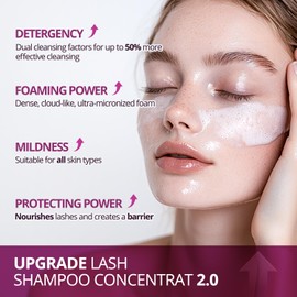 ACTROL Eyelash Shampoo Concentrate 100ml Lash Cleanser Concentrate Lash Wash Concentrate Upgrade Shampoo for Lashes DIY Eyelash Extensions Shampoo Lilac