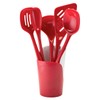 Hutzler Melamine Cooking Utensils and Crock Set, 6-pc, Red