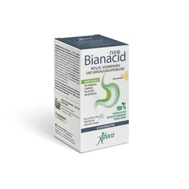 NeoBianacid Quick Aid for Heartburn, Reflux, Digestive Problems and Acid-Related Stomach Disorders, Lozenges with Lemon Flavour, Pack of 45, 100% Natural Formulation