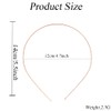 VASANA 50Pcs 1.2mm Width Copper Metal Headbands Plain Thin Bulk