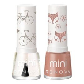 Esmaltes de uñas Renova Mini Duo Neri y Brillo cada uno 7.7ml