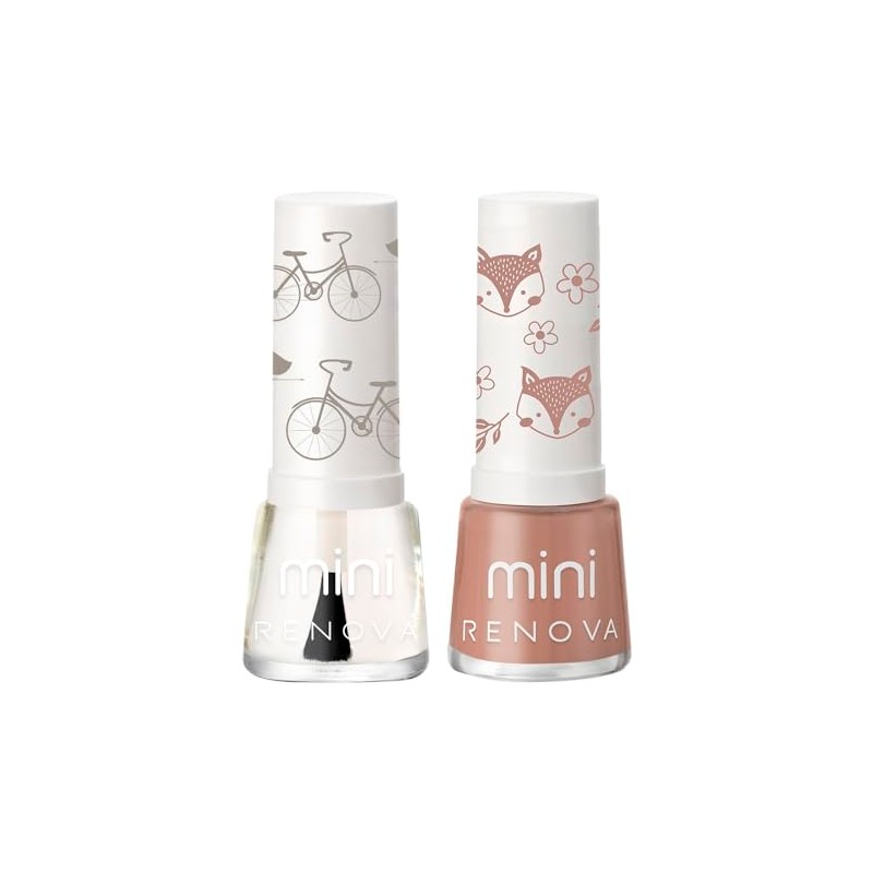 Esmaltes de uñas Renova Mini Duo Neri y Brillo cada