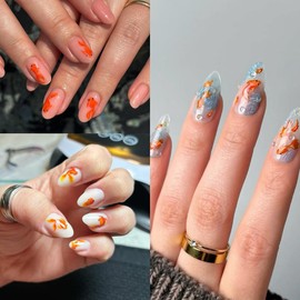 3 Sheets Koi Nail Stickers, 3D Red Fish Self-Adhesive Nail Decals Design, Chinese Lucky Koi Nail Art Stickers for Women Girls DIY Manicure Decoration Supply