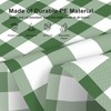 LIKAJON 6 Pack Sage Green and White Checkered Tablecloth, Plastic