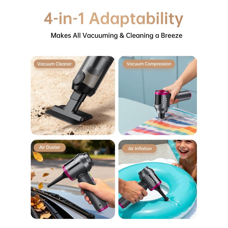Cordless Car Vacuum Cleaner & Blower Portable Handheld Mini Vac
