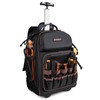 Rolling Tool Backpack Heavy Duty, 43 Pockets Tool Backpack with