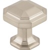 Top Knobs TK286PC Chareau Collection 1-1/8" Emerald Knob, Polished Chrome