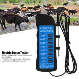 Voltage Tester for Electric Fence, Portable Electric Fence Voltage Tester Multi-Light Electric Fencing Tester 8 Lights Display Voltage Clearly Agricultural Fencing Farm Supply