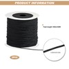 Black Nylon Cord for Bracelet Making, 0.8mm x 200m No-Elastic