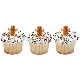 Lucks Gingerbread Men Christmas Edible Sugar Decoration for Cupcake, Cakes, Cookies - 90 Count - 50807-90