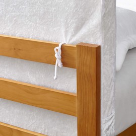 Rainha Cushioned Dorm Headboard - Velvet Crush - Ice White