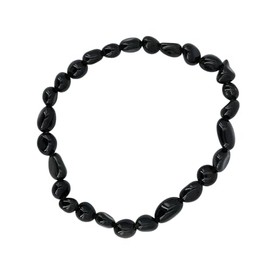 Taddart Minerals - Nugget Natural Gemstone Bracelet on Elastic Nylon Thread - Handmade, Rubber