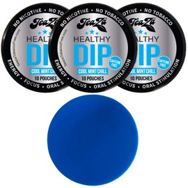 TeaZa Herbal Pouch Cool Mint 3 Cans with DC Crafts Nation Skin Can Cover - Blue