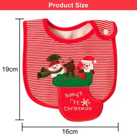 BASTOUR Christmas Baby Bib, Christmas Waterproof Bib, Christmas Bib, First Christmas Bib, Baby Bib, Christmas Baby Gifts, Christmas, for Babies, Newborns, Christmas socks