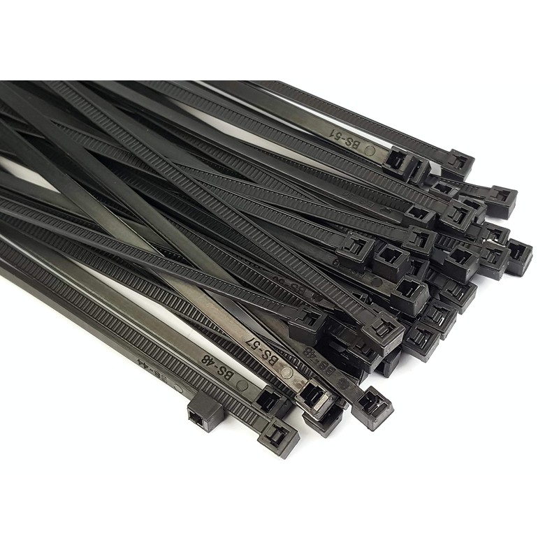 Pack of 100 small cable ties (Black) approx 100mm