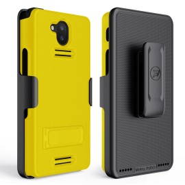 Sonim For Sonim XP10 XP9900 Shell and Holster Combo with Kickstand & Screen Protector - Yellow