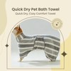 Dog Bath Towel - Pet Cat Bath Robe | Striped