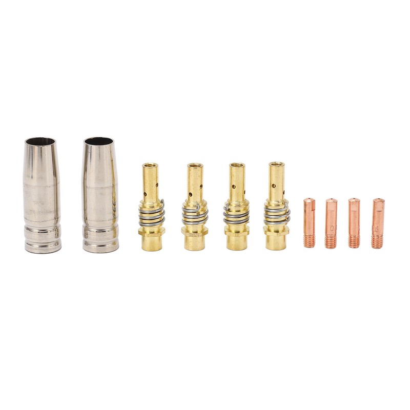 12Pcs MIG Welding Gun Accessory Kit Electrode Nozzle Connecting Rod