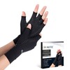 Copper Arthritis Gloves for Women Men, Fingerless Breathable & Moisture