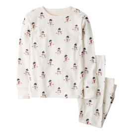 little planet by carter's Unisex Baby 2-Piece Pajamas Made with Organic Cotton, Snowman, 2T