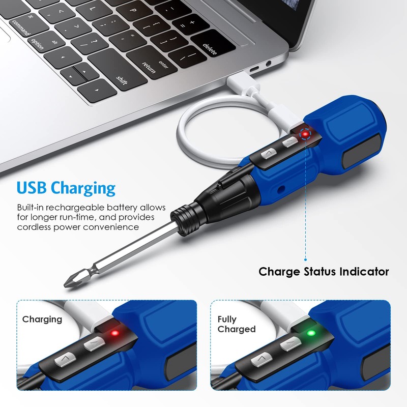 AMIR Power Screwdriver Cordless Rechargeable, Electric Screwdriver Sets, Portable Automatic
