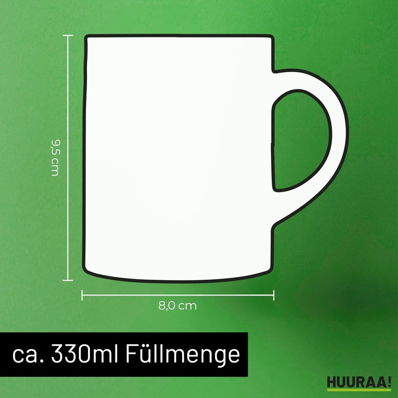Huuraa Teacup Boxing Gift Cup White 330ml Boxing Present