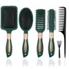 Professional Hair Brush Set, 6 Counts/set Wet & Dry Hair