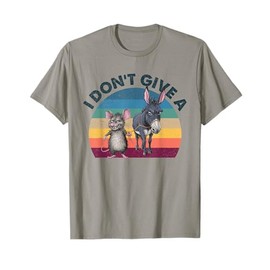 I Don't Give a Rats Ass Mouse & Donkey Funny Adult Joke T-Shirt
