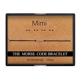 Ldurian Morse Code Bracelets, Inspirational Morse Code Family Gifts, Secret Message Friendship, Ajustable Couples Bracelet Jewelry for Women Men, 6 inches, Stainless Steel, Silk