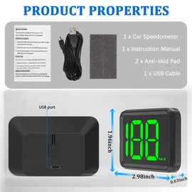 GPS Speedometer for Car with KM/H Speed,Digital Speedometers for Cars with USB Plugs and Real-Time Display,5V Cars Speedometer Display Car Tools for Accurate Speed Monitoring (KM/H)