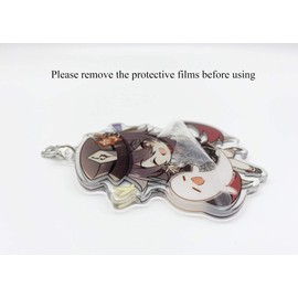 YJacuing Genshin Impact Cute Acrylic Keychain Figure (Hu Tao)