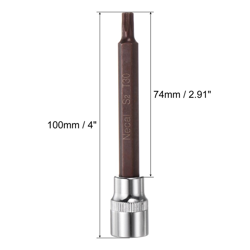 sourcing map 3/8-Inch Drive T30 Torx Bit Socket S2 Steel