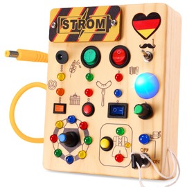 Ceoffo Montessori Toy Busy Board with LED