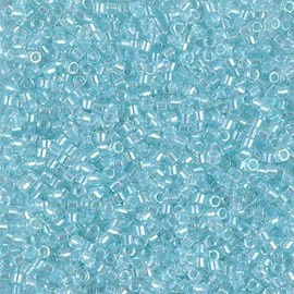 Miyuki Delica 11/0 Cylinder Seed Beads - Pearl Lined Glacier Blue AB - DB1672 5 Grams