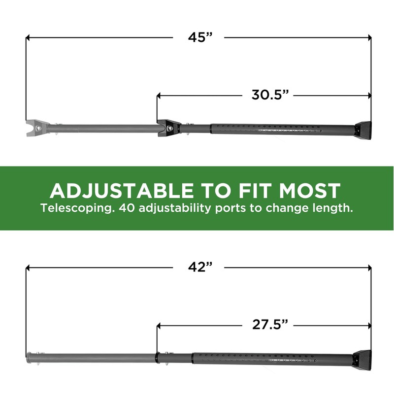 Sliding Door Security Bar, Door Jammer 2-in-1 Adjustable, Door Stoppers