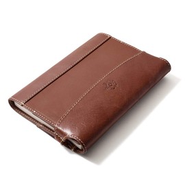 HUKURO Book Cover, Wrap & Protect A6, Men's, Women's, Leather, Made in Japan, Genuine Leather, Brown, Owl