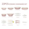 BECIGAR 23pcs Ceramic Pots and Pans Set, Nonstick Detachable Handle