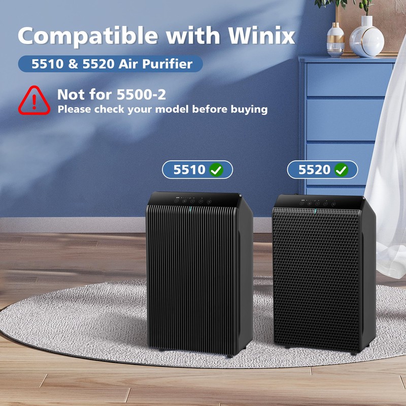 5510 5520 HEPA Air Filter Q Replacement for Winix PlasmaWave