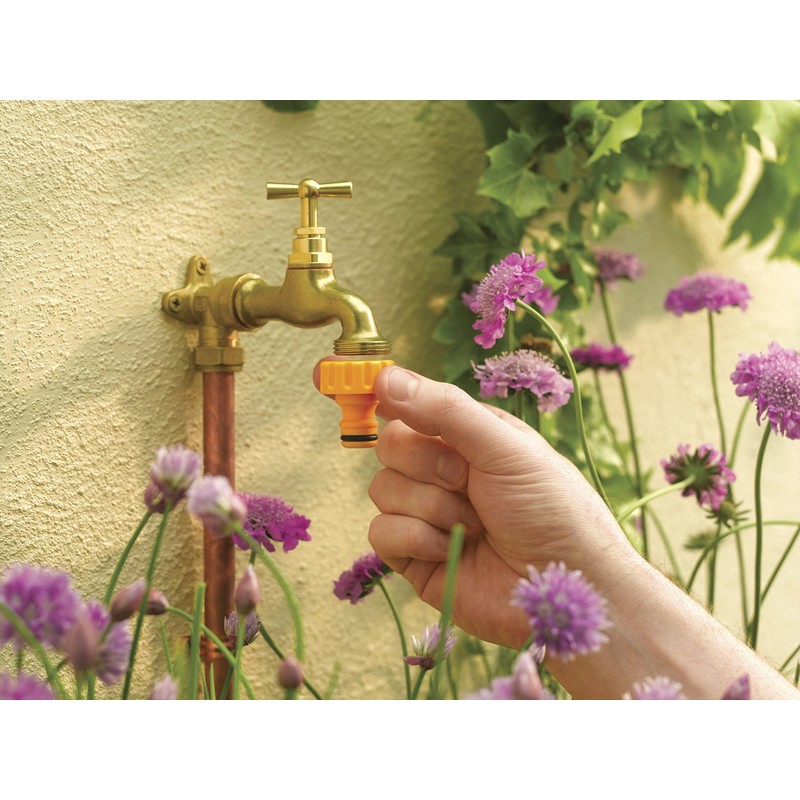 HOZELOCK 3/4â€ (26.5mm) & 1/2â€ (21mm) Outdoor Threaded Tap Connector