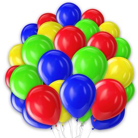 Red Yellow Blue Balloons Pack 30pcs 5 Inch Red Light Green Latex Balloons Colourful Party Balloons Set for Kids Birthday Baby Shower Carnival Circus Party Decoration