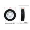 Shepherd Hardware 9610 6-Inch Semi-Pneumatic Rubber Replacement Tire, Plastic Wheel,