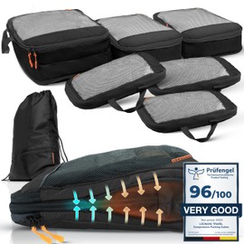 Compression Packing Cubes for Travel - Safe Space with Compression Bags for Travel - Travel and Camping Essentials - Travel Compression Packing cubes - Travel Compression Packing Cubes