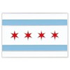 PinMart Rectangle City of Chicago Flag Enamel Lapel Pin