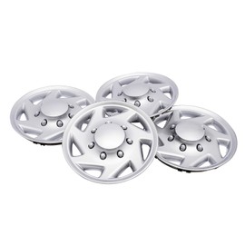 Fronimo Silver+Black Wheel Covers Intended for Ford E350 E450 99-18, Wheel Covers Hub Caps 4C2Z1130BA, 4C241130BA (Silver+Black)