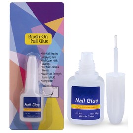 10g Nail Bond Nail Glue Extra Strong with Brush (10ml) Super Strong False Nail Glue For Acrylic Tips Professional Salon Quality Nail Glue For Stick On Nails Acrylic Nail Glue - Anti Fungal