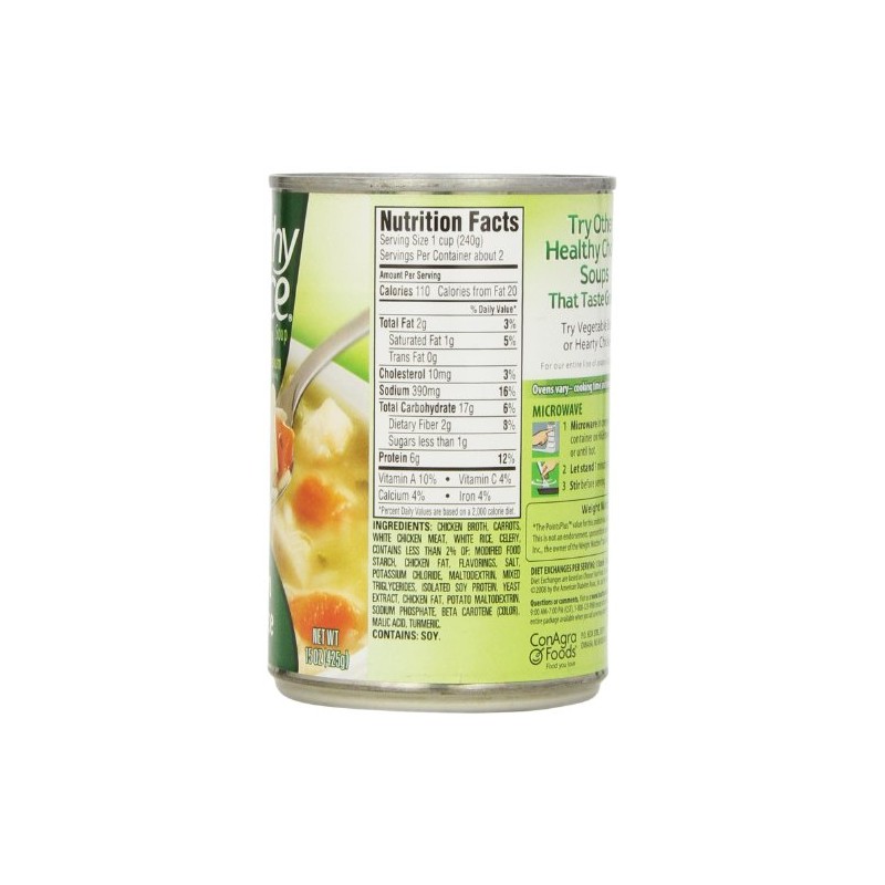 Healthy Choice Soup 5 Chicken Noodle and 5 Chicken with
