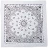Fox Outdoor 83-02 22" X 22" Bandanna - White/Black Paisley