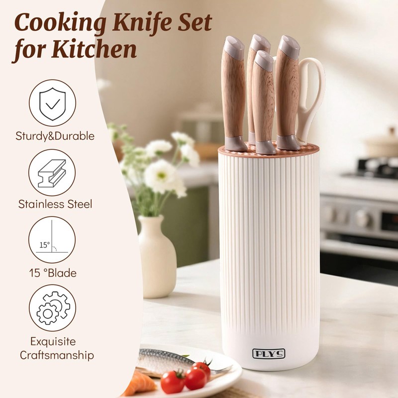 Knife Set, 6 Piece Chef Knife Set for Kitchen, Cooking