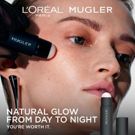 L'Oréal Paris x Mugler Limited Edition Magnetic Radiance Stick Highlighter, for a Natural Glow, Colour: Crystal, 5 g