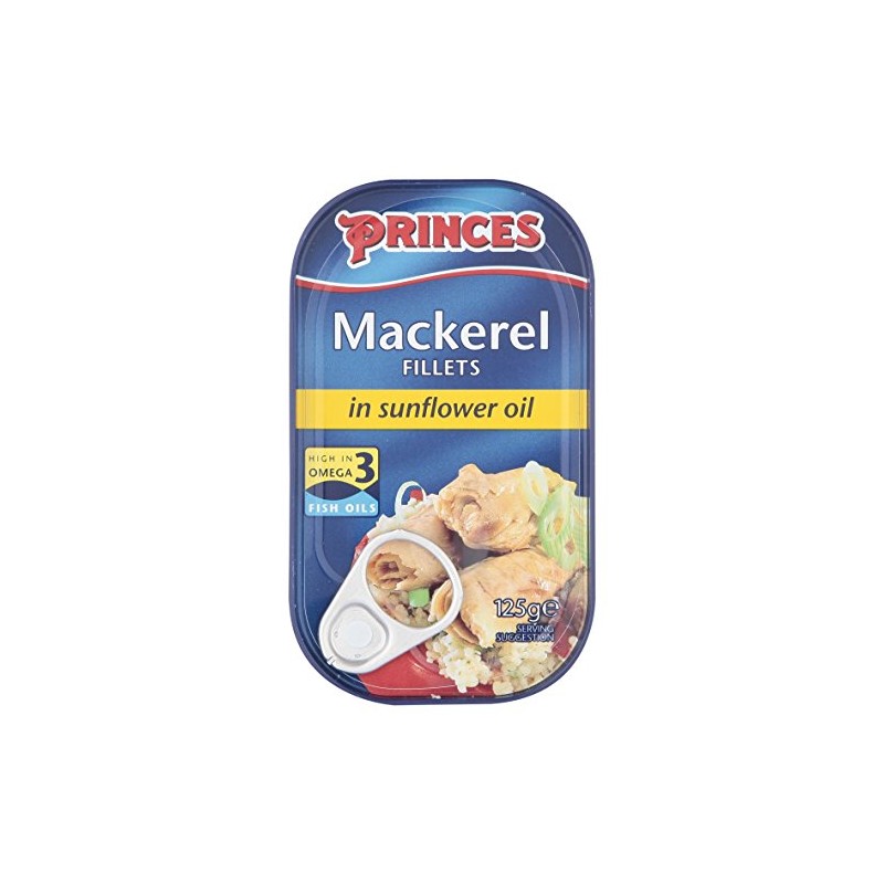 Princes Mackerel Fillets in Sunflower Oil (125g)